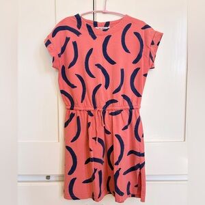 Bobo Choses Coral Dress with Navy Accents